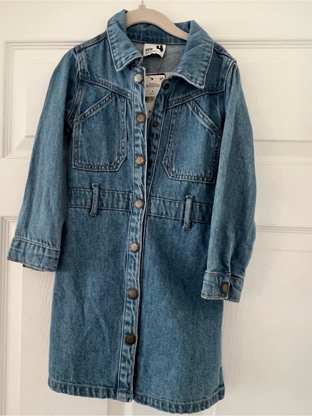 Cotton on Denim button up dress- toddler 4T